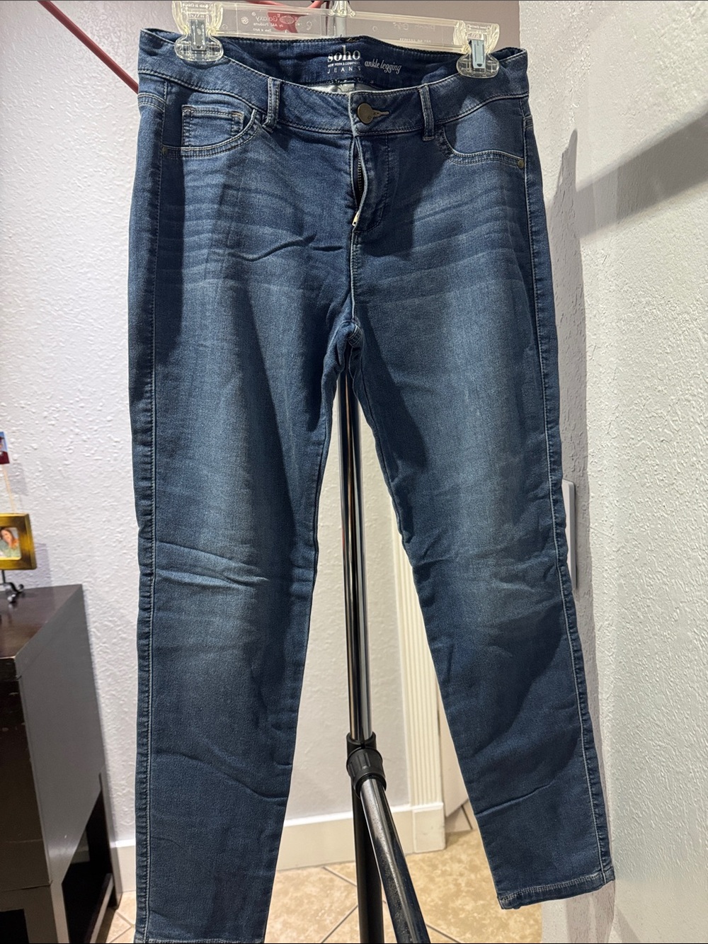 Soho Women's Skinny Jeans in Dark Blue Wash